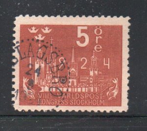 Sweden Sc 197 1924 5 ore UPU Congress stamp used