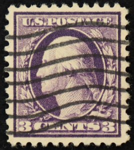 U.S. Used Stamp Scott #501 3c Washington Superb. Wave Cancel. Rich Color. Gem!