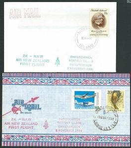 NORFOLK IS 1990 Pair flight covers NZ to Norfolk & return..................43017