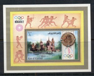 Ras Al Khaima 1972 Mi#MS134A Summer Olympics Munich (V) MS MUH