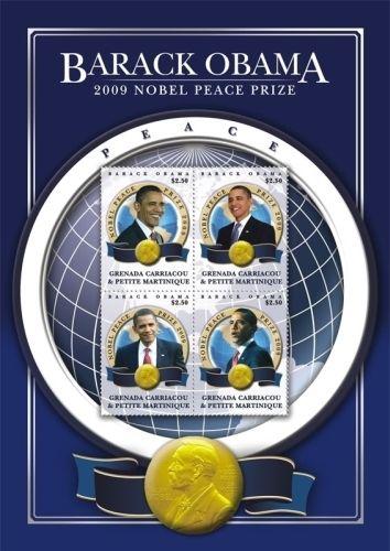 Grenada Grenadines Pres. Barack Obama Nobel peace prize sheetlet, MNH SC# 2745