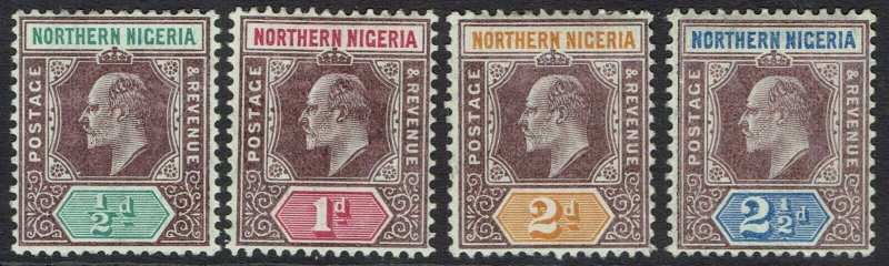 NORTHERN NIGERIA 1905 KEVII 1/2D - 21/2D WMK MULTI CROWN CA