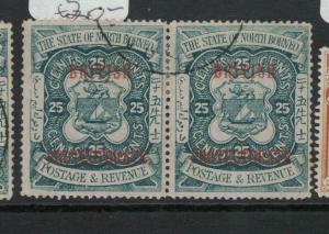 North Borneo SG 139 Pair VFU (10dvq)