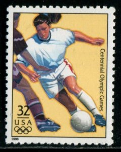 3068j US 32c Atlanta Summer Olympics - Women's Soccer, MNH