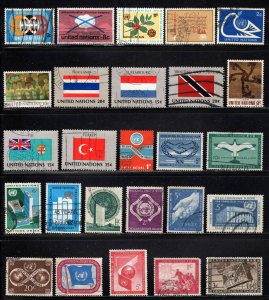United Nations, Geneva  ~ Group of 26 Different Stamps ~ MX