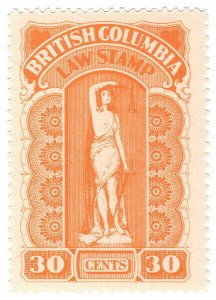 (I.B) Canada Revenue : British Columbia Law Stamp 30c