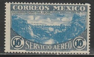 MEXICO C77, 10¢ HIGHWAY INAUGURATION. UNUSED, HINGE REMNANT, OG. VF.