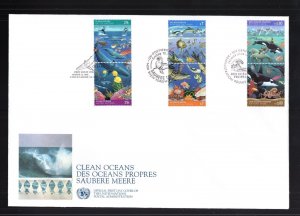 UN New York 1992-1994 Collection of 20 Large FDC's 3 Offices CV$200+