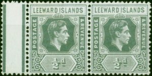 Leeward Islands 1949 1/2d Slate-Grey SG97 V.F MNH Pair