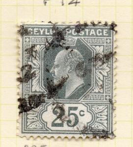 Ceylon 1910-11 Early Issue Fine Used 25c. 263425