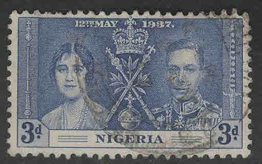 Nigeria Scott 52 Used 1937 Coronation stamp