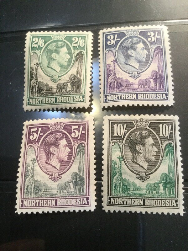 Northern Rhodesia Scott # 41”44 Mint Hinged - See My Listings For Hard Stamps!