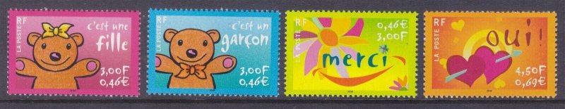 France 2805-08 MNH 2001 Various Announcements Full set of 4 Very Fine