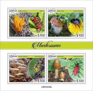 2024 03- LIBERIA - MUSHROOMS      4V complet set    MNH ** T