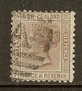 New Zealand, Scott #65, 6p Queen Victoria, Used