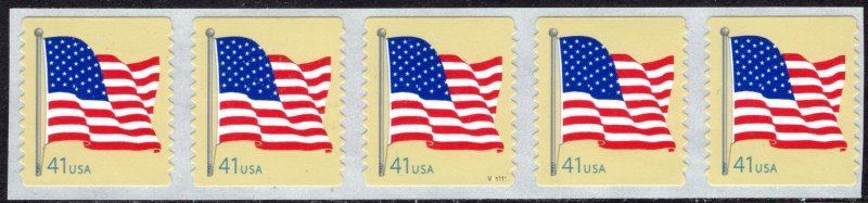 4189 MNH PNC(5) 41¢ Flag coil format, perf. 11 - no per item S&H fee
