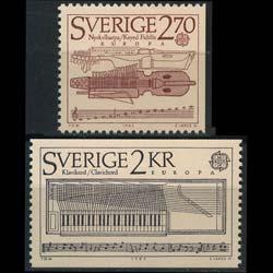 SWEDEN 1985 - Scott# 1532-3 Europa-Music Set of 2 NH