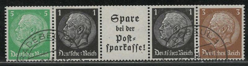 Germany Scott # 418, 415 (2), 416, label A13.2, used, se-tenant, Mi# EGS3