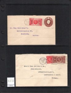 COLLECTION OF GEORGE V SILVER JUBILEE PERFINS ON DOUBLE SIDED PAGE 