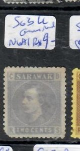 SARAWAK BROOKE 2C SG 3 LL CORNER ROUNDED NO GUM AS ISSUED      P0224A  H