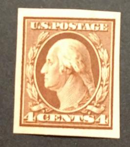 346 MLH, Bright stamp, Nice Margins, Imperf, CV $65