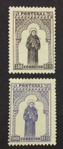 MOMEN: PORTUGAL SC #145-146 1895 MINT OG H CAT $1,300 LOT #62573