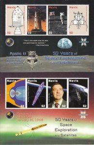 Nevis MNH Scott # 1544-45 Souvenir Sheet  SPACE Value $ 12.50 US $$