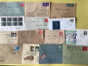 Germany 14 vintage  postal stamps cover items Ref A586