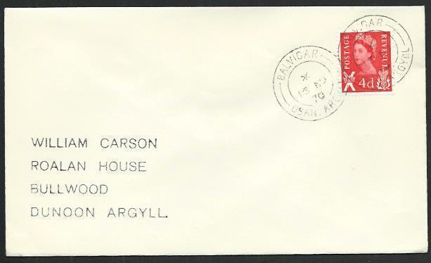 GB SCOTLAND ISLE OF SEIL 1970 cover BALVICAR / OBAN ARGYLL cds.............66322