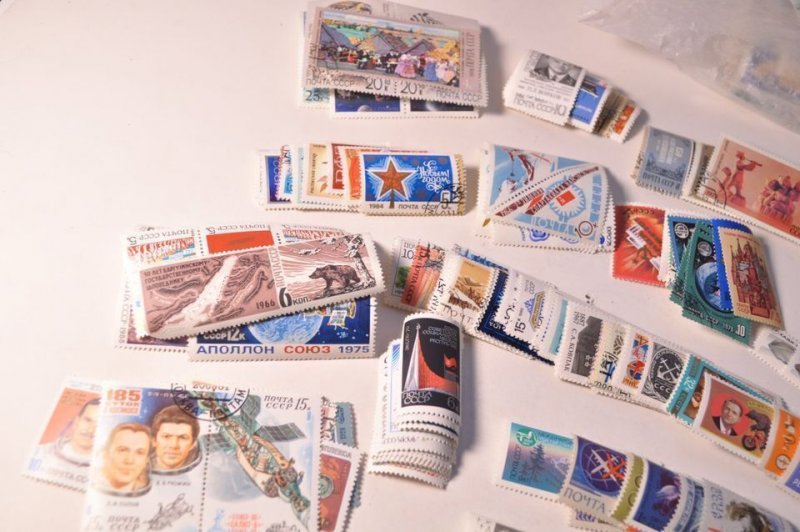 Russia Stamp Mix 1960s-80s Mint & CTO - 5.5 oz of stamps Grab Bag Mix Lot USSR