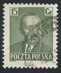 Poland #492 15g Pres Boleslaw Bierut - Used