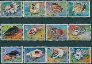 Aitutaki 1974 SG97-108 Shells (12) MNH