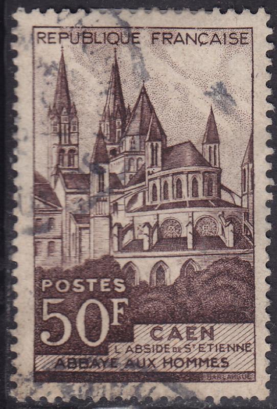 France 674 Abbey of Man 50Fr 1951