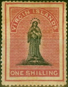 Virgin Islands 1868 1s Black & Rose-Carmine SG21 Fine Unused (4)