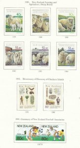 NEW ZEALAND # 1014-1022  VF-MH FARMING:SHEEP BREEDS / 200TH CHATHAM ISLANDS ++