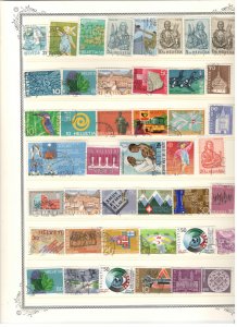 SWITZERLAND COLLECTION ON STOCK SHEET MINT/USED