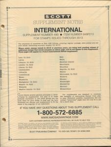 Scott International Postage Stamp Album Supplement #49B 2013  424 PAGES 849P113