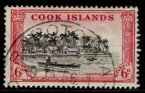 COOK ISLANDS GVI SG155, 6d black & carmine, FINE USED.