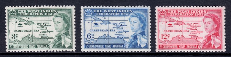 St. Kitts and Nevis - Scott #136-138 - MLH - SCV $2.90