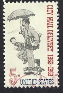 United States #1238 5¢ City Mail Delivery (1963). Used.