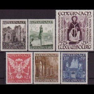 LUXEMBOURG 1947 - Scott# B137-42 Basilica Ruin Set of 6 LH