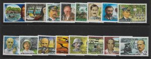 CHRISTMAS ISLAND SG67/82 1977 FAMOUS VISITORS SET MNH