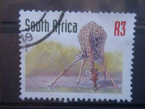 SOUTH AFRICA, 1998, used R3 Definitive Fauna, Scott 1044, Giraffe.