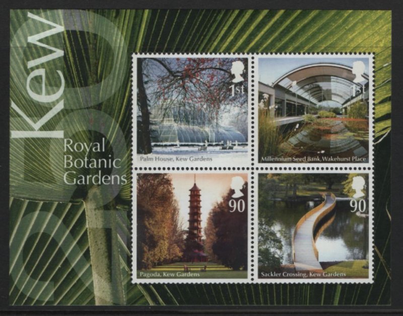 Great Britain 2009 MNH Sc 2670 Kew Royal Botanic Gardens Sheet of 4