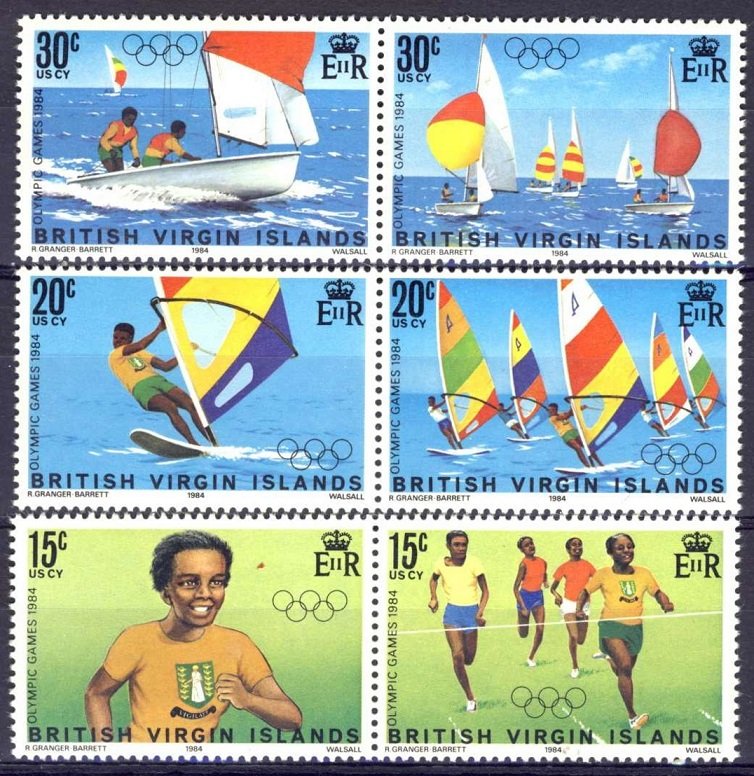 1984 British Virgin Islands 473-478Paar 1984 Olympic Games in Los Angeles