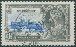 St Vincent 1935 1½d ultramarine & grey Jubilee SG143 used