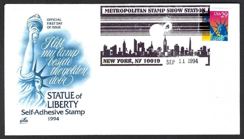 United States Sc #2599 Artcraft Cachet FDC: Metropolitan Stamp Show, 29c 1994