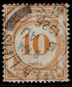 MALAYSIA - Federated Malay GV SG D5, 10c orange, USED. Cat £15.