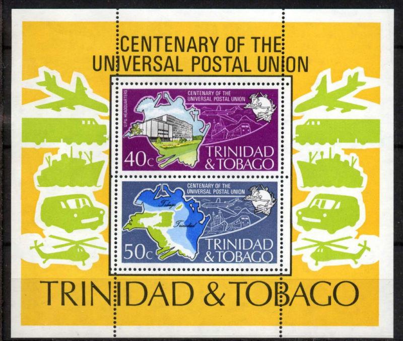 Trinidad & Tobago 244a MNH UPU, Aircraft, Map