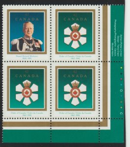 Canada 1447a Order of Canada  - MNH - se-tenant Plate block LR